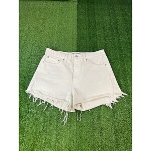 Lucky Brand Lucky Pins Short Cream Off White High Rise Cutoff Denim Shorts 10/30